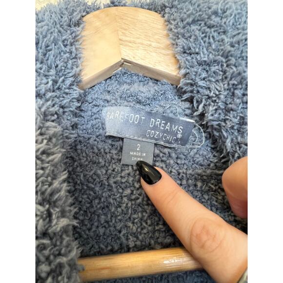 Barefoot Dreams CozyChic Robe size 2 Moonbeam Blue Comfy Cozy - Picture 3 of 7